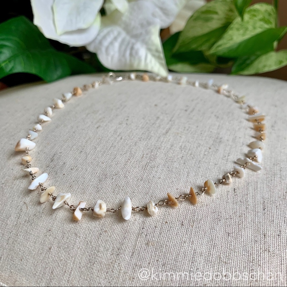 Handmade White Opal Necklace - Picture 2 of 5